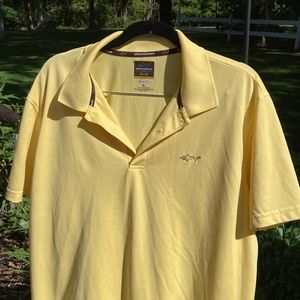 Mens Greg Norman yellow collared golf shirt XL